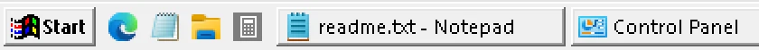 Test A: inheriting by file name fails, and RetroBar falls back to its base look.