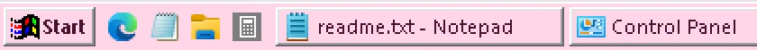Test E: three colours on top of RetroBar's base theme.