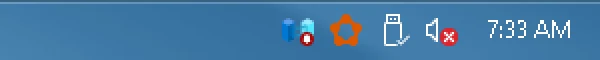 Windows 7 Aero - Shown Labels Small Icons: notification area and clock, real screenshot at 2x