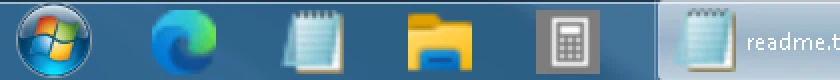 The community “Windows 7 Aero - Shown Labels” theme in RetroBar 1.22.122, from our test run.