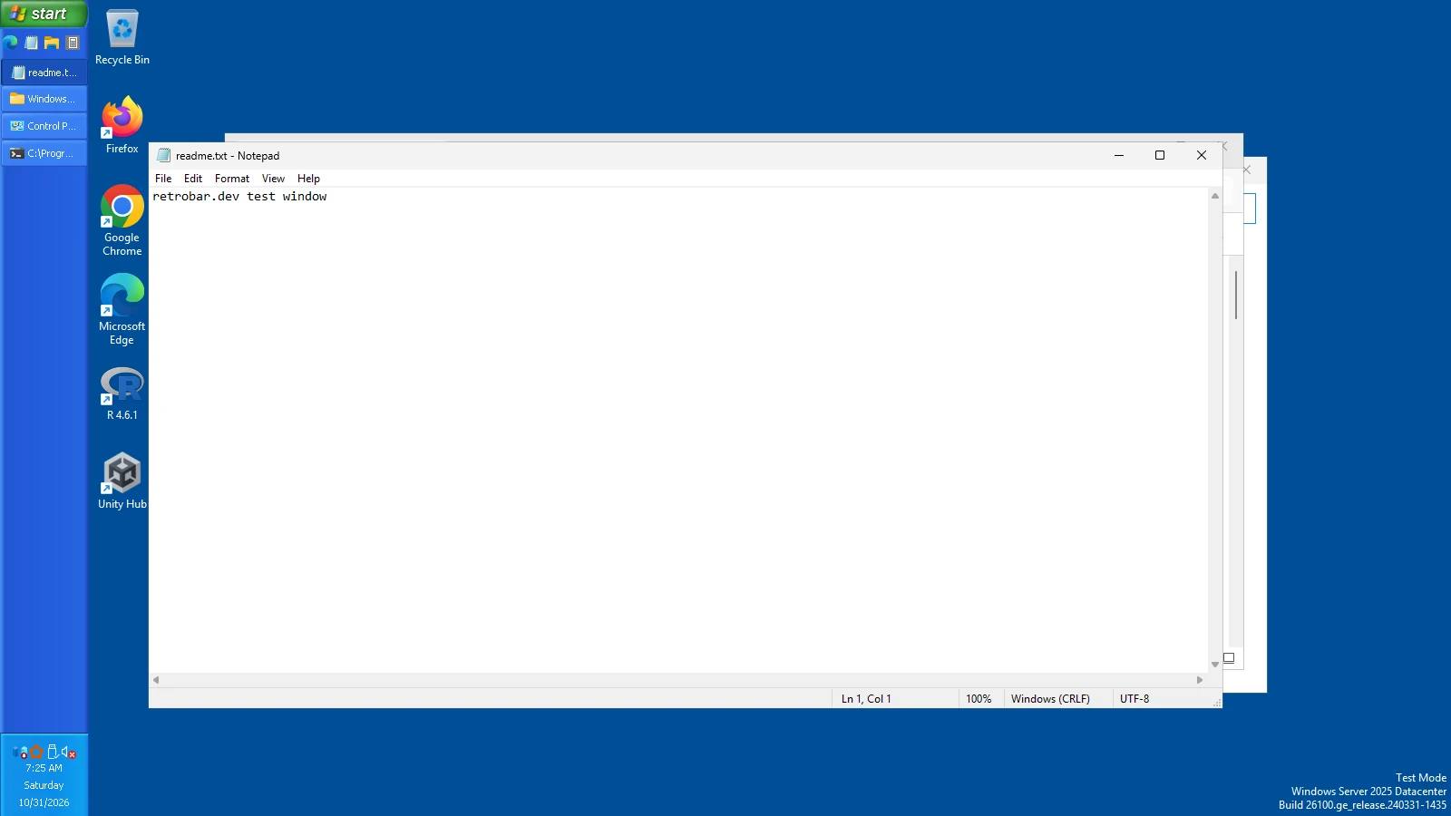 Windows XP Blue on the left edge.