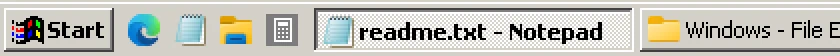 RetroBar's Windows 2000 theme (2×).