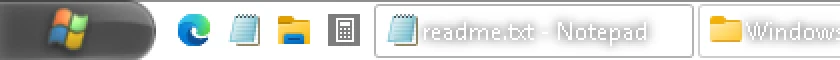 RetroBar's Windows Longhorn Aero theme (2×).