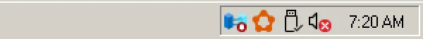 RetroBar Windows Me theme: notification area and clock, real screenshot at 2x