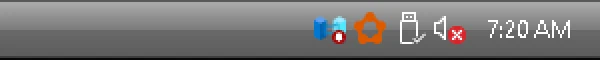 RetroBar Windows Vista Aero theme: notification area and clock, real screenshot at 2x