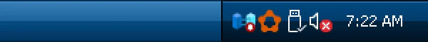 RetroBar Windows XP Embedded Style theme: notification area and clock, real screenshot at 2x