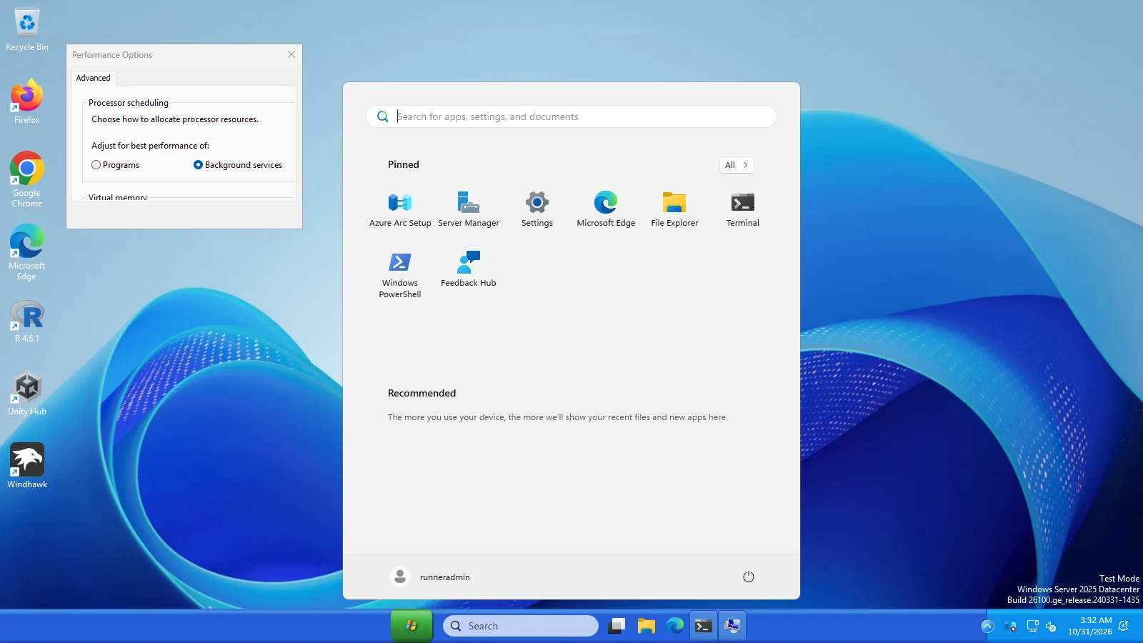 Windhawk's WinXP theme with the Windows key pressed: the Start menu is still Windows 11's.